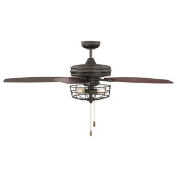 Savoy House Meridian 52" Ceiling Fan WithLight Oil Rubbed Bronze