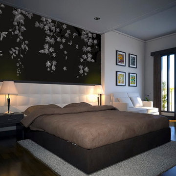 Hand painted wallpaper showroom