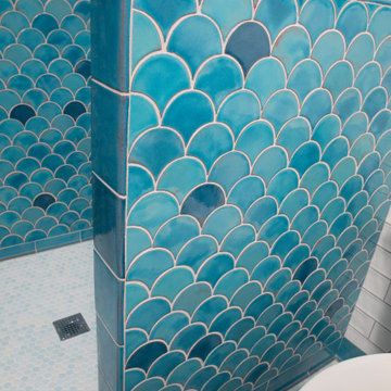 Robin’s Egg Peacock Shower