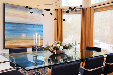 Mid-sized trendy dining room photo in Houston