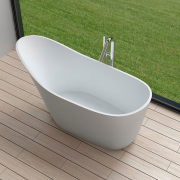 ADM Bathroom Slippered Freestanding Bathtub, White, 66.9" - SW-112 (67 x 30)