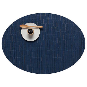 Bamboo Oval Table Mat, Lapis