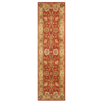 Safavieh Antiquity Collection AT249 Rug, Rust/Gold, 2'3"x12'
