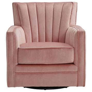 Picket House Furnishings Lawson Swivel Chair, Blush