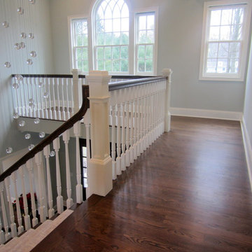 LOCUST VALLEY: 4" SELECT WHITE OAK SUPPLY/INSTALL & FINISH W DARK WALNUT/TRAFFIC