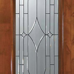 Slab Home Single Door 80 Knotty Alder Bourbon Full Lite Glass - Front Doors