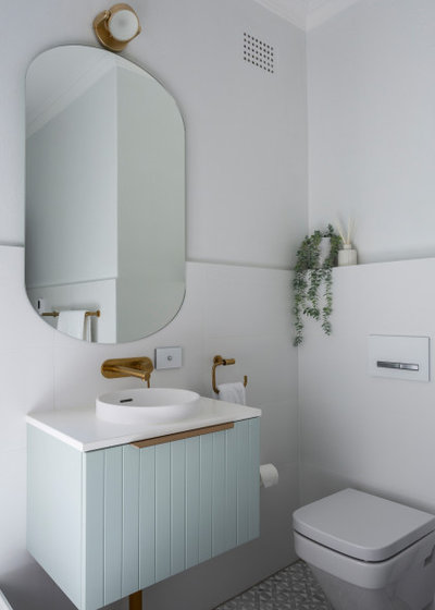 Transitional Bathroom by Eleanor Design Studio