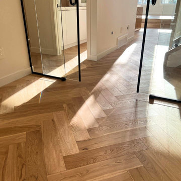 Herringbone Hardwood Flooring in Vancouver