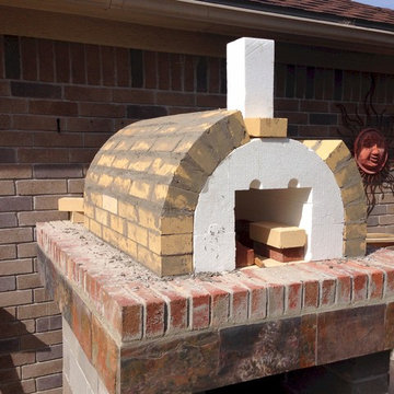 The Ritchie Family Father and Son Wood Fired Brick Pizza Oven in Texas