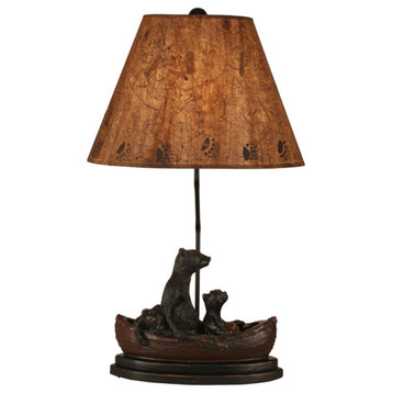 Riverwood Bear Family, Canoe Table Lamp