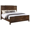 Milan Walnut Brown Wood King Bed