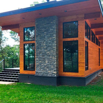Siding Installation - Cedar Tongue and Groove Lap Siding