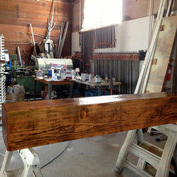 A Rustic Hand Hewn Mantel At Shop in Pittsburg CA - Outdoor Products