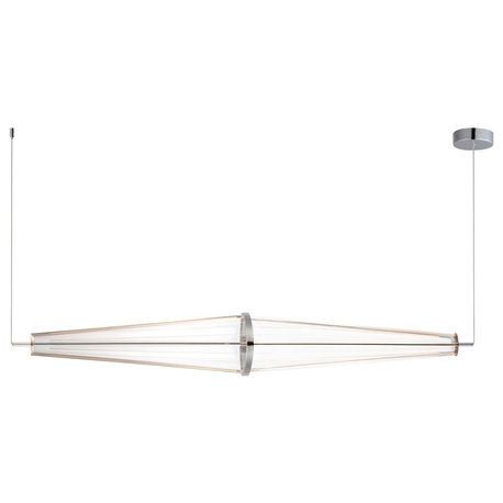 ET2 E24895-133 Quasar 52"W LED Linear Chandelier - Polished Chrome