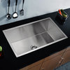 33" X 19" Zero Radius Single Bowl Stainless Steel Undermount Kitchen Sink