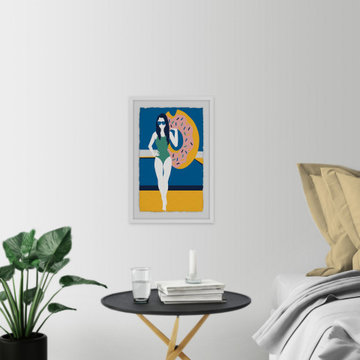 "Swim and Play" Framed Painting Print