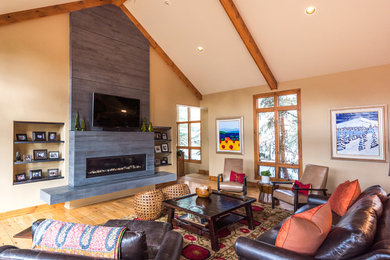 Evergreen Colorado Concrete Fireplace