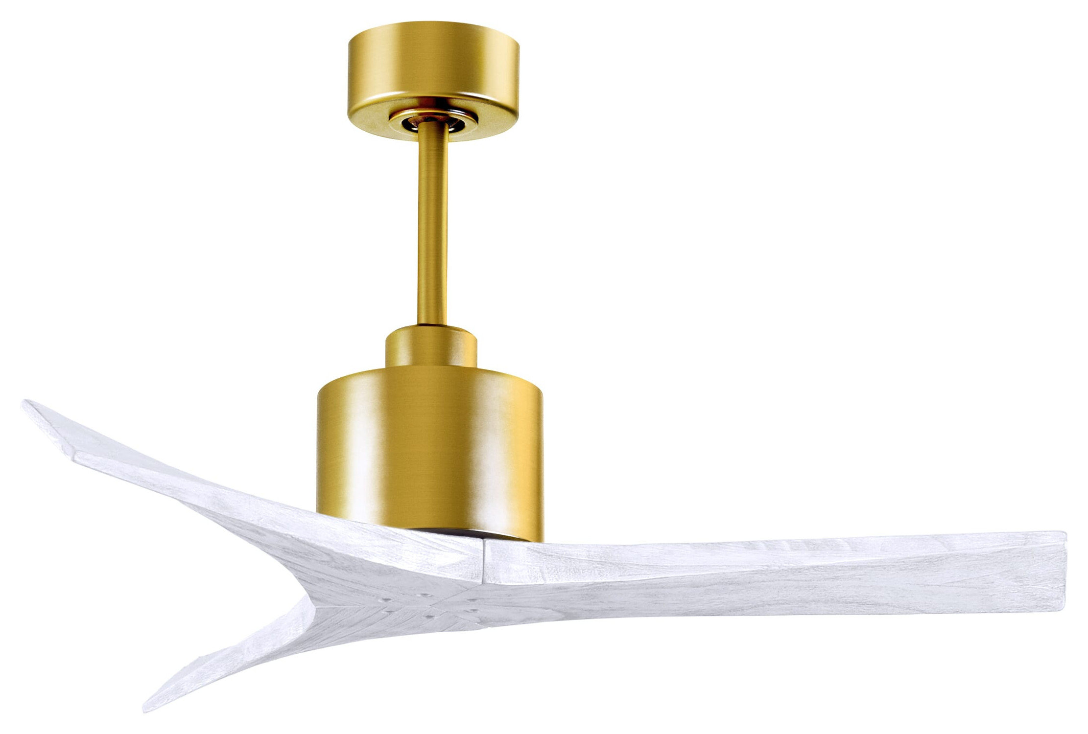 Mollywood 6-Speed DC 42 Ceiling Fan in Brushed Brass with Matte White ...