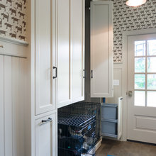 look for powder room. Anna French Barafundle or Kai wallpaper