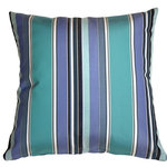Pillow Decor Ltd. - Pillow Decor, Sunbrella Dolce Oasis Stripes Outdoor Pillow, 20"x20" - The Dolce Oasis throw pillow features stripes so lush and tropical they'll make your mouth water. A perfect coordinate with the Sunbrella Aruba throw pillow. This series of outdoor pillows are made with Sunbrella indoor/outdoor fabrics.