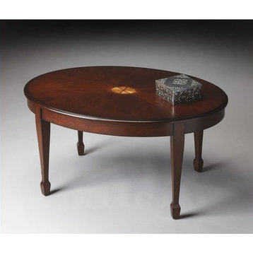 Butler Specialty Traditional Oval Coffee Table in Plantation Cherry