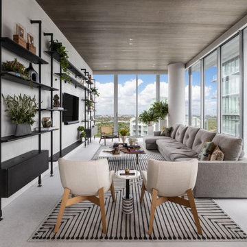 Quiet Living Space | Bold Contrast and Casual Comfort