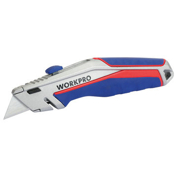 WORKPRO Quick Change Retractable Utility Knife, SK5 Blades, Tempered,, 1 Pack