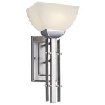 Forte - Forte 5744-01-55 Cora, 1 Light Wall Sconce, Brushed Nickel/Satin Nickel - The Cora transitional sconce comes in brushed nickCora 1 Light Wall Sc Brushed Nickel Satin *UL Approved: YES Energy Star Qualified: n/a ADA Certified: n/a  *Number of Lights: 1-*Wattage:75w Medium Base bulb(s) *Bulb Included:No *Bulb Type:Medium Base *Finish Type:Brushed Nickel