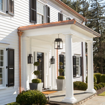 Newly Constructed Front Porch with Copper Accents