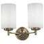 Decima Double Wall Light, Bronze