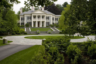 This is an example of a traditional landscaping in Boston.