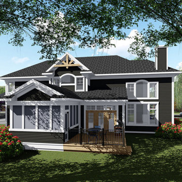 Craftsman Farmhouse 2 Story Plan #61517
