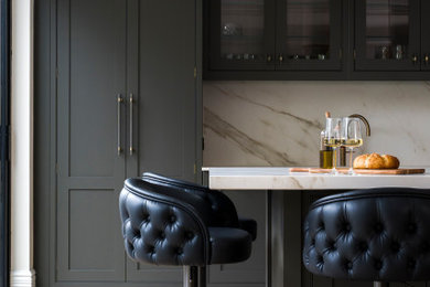 Design ideas for a large classic home bar in Buckinghamshire.