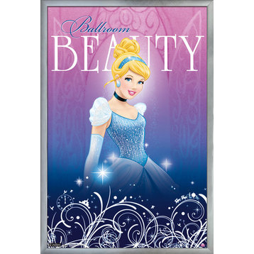 Disney Princess Cinderella Poster, Silver Framed Version