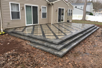 Raised patio and steps