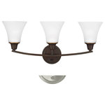 Sea Gull Lighting - Sea Gull Lighting 4413203-715 Metcalf - Three Light Wall/Bath Sconce - Metcalf Three Light Wall / Bath Vanity in Autumn BMetcalf Three Light  Autumn Bronze Satin  *UL Approved: YES Energy Star Qualified: n/a ADA Certified: n/a  *Number of Lights: Lamp: 3-*Wattage:100w A19 bulb(s) *Bulb Included:No *Bulb Type:A19 *Finish Type:Autumn Bronze