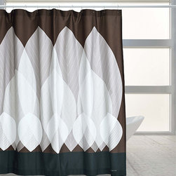 White Leaves - Shower Curtains