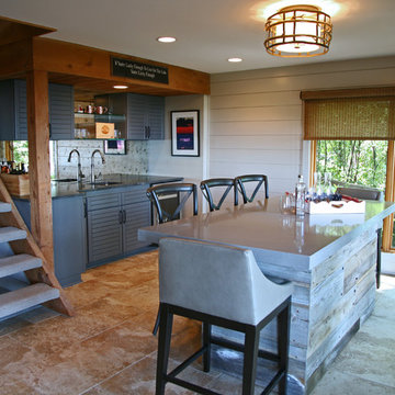reclaimed modern lakeside home