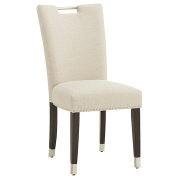 Lennie Heathered Weave Parson Dining Side Chair, Set of 2