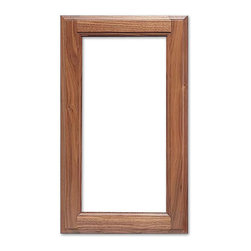 Sierra Glass Cabinet Door from CabinetNow.com shown in Walnut - Kitchen Cabinetry