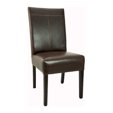 50 Most Por Rustic Leather Dining Room Chairs For 2019 Houzz Antique Style T Patch Leather Dining Chair Brown