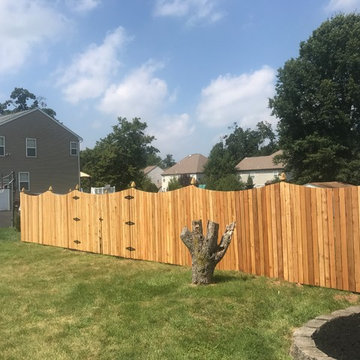 Western Red Cedar Spaced picket fence Concave Top
