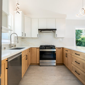 Bright Transitional Kitchen with Clean Lines and Warm Wood Contrast | Premium RT