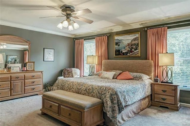 Transitional master bedroom photo in St Louis
