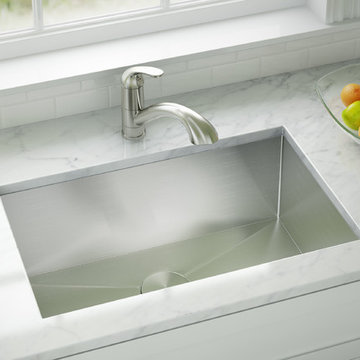 ADA-KH-2318-R15 HANDMADE STAINLESS STEEL KITCHEN SINK