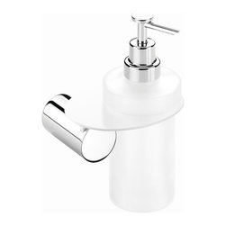 Secret Bath. Wall soap dispenser. Polished chrome-White. Giselle collection - Soap & Lotion Dispensers