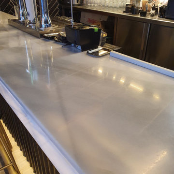 Bar Countertop in White Marble Backlit