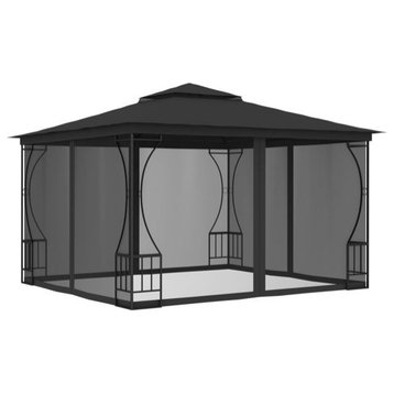 vidaXL Gazebo Canopy Tent Patio Pavilion Party Tent for Garden Beach Anthracite