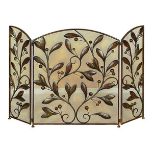 Acanthus Leaf Fireplace Screen Mediterranean Fireplace Screens