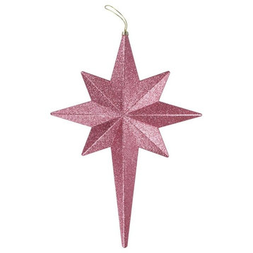20" Bubblegum Pink Glittered Bethlehem Star Shatterproof Christmas Ornament